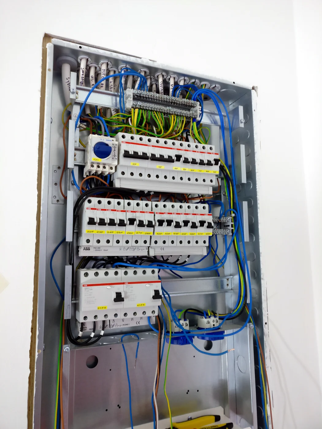 Elektrische groepenkast met installatieautomaten